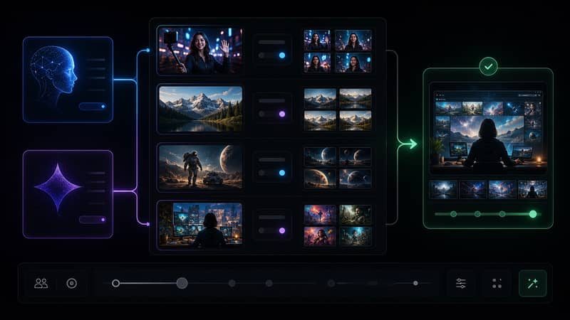 AI creator use case decision board for choosing between Grok Imagine, Gemini, and xImagineAI